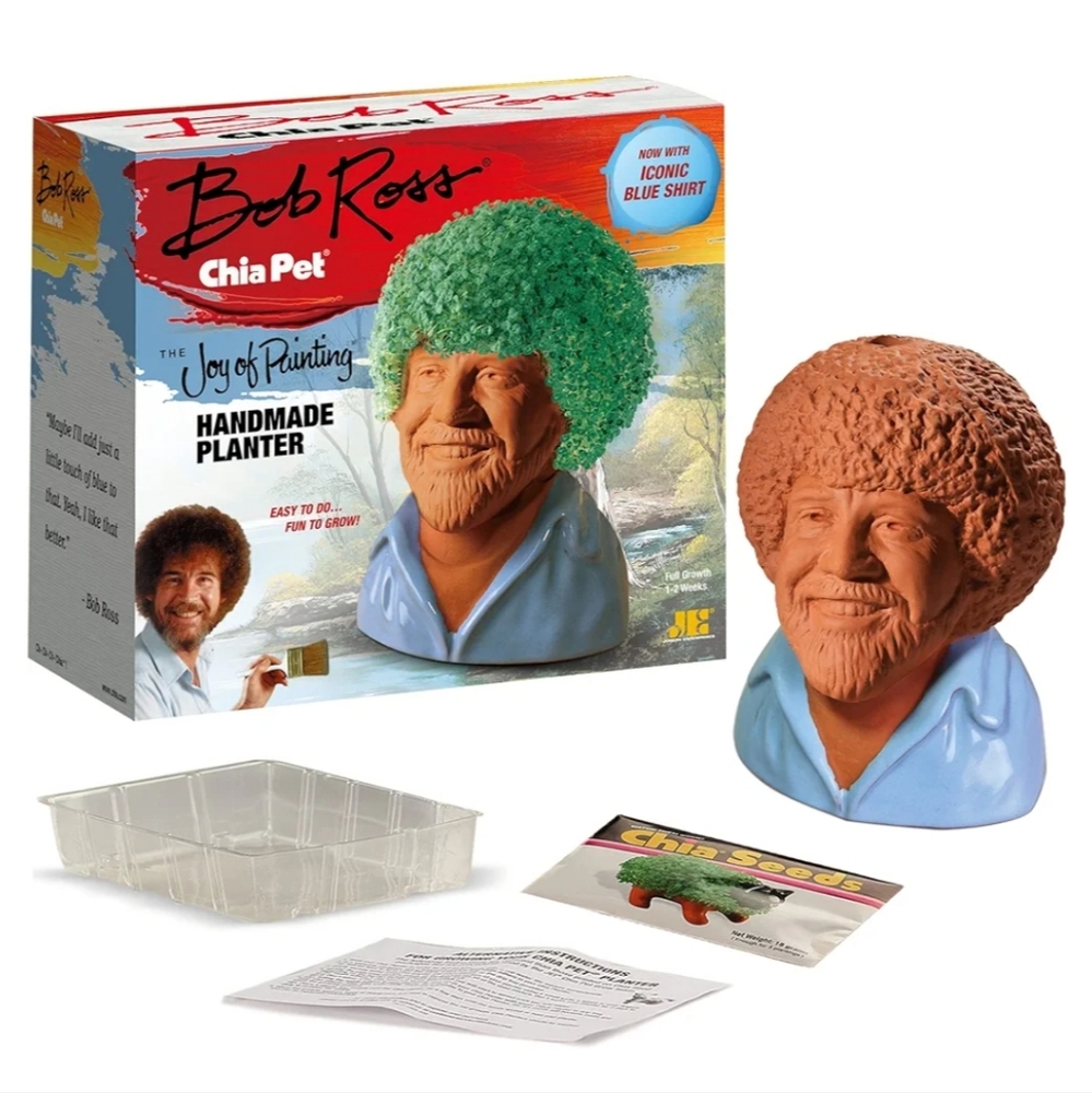 Bob Ross Chia Pet Planter